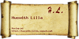 Husvéth Lilla névjegykártya