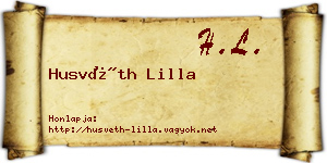 Husvéth Lilla névjegykártya